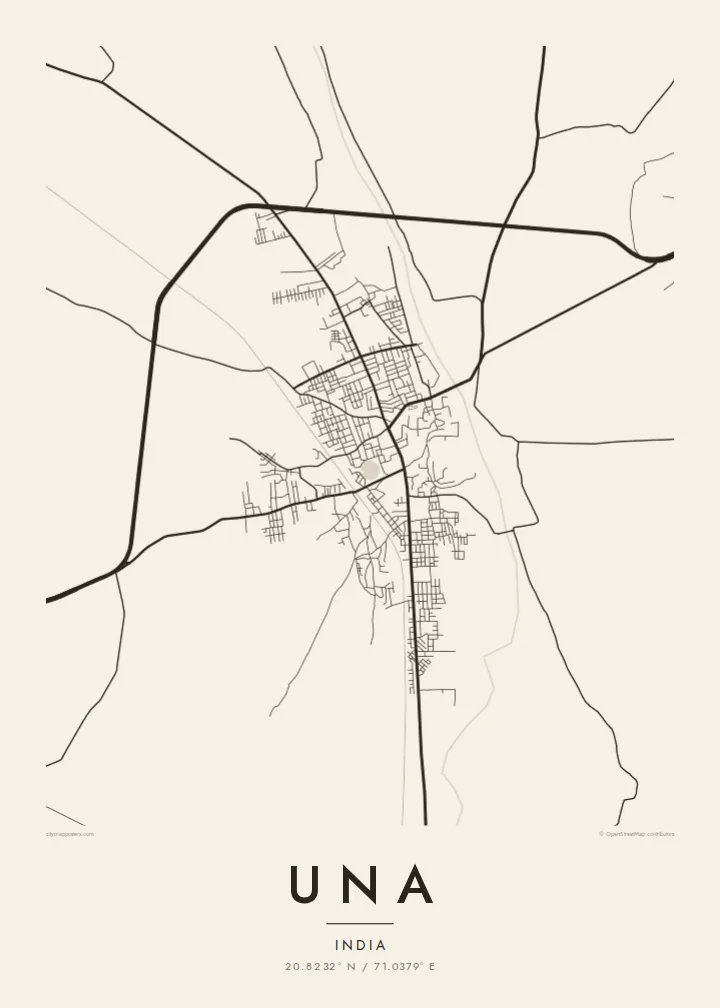Una map poster — Paper style