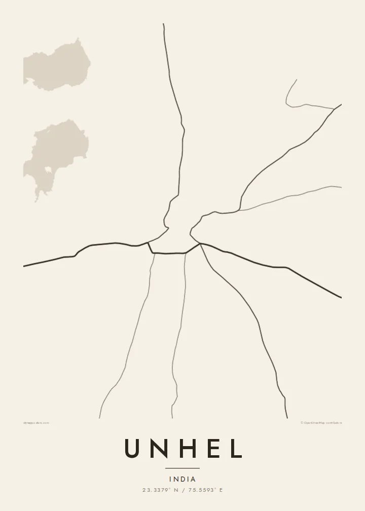 Unhel map poster — Paper style