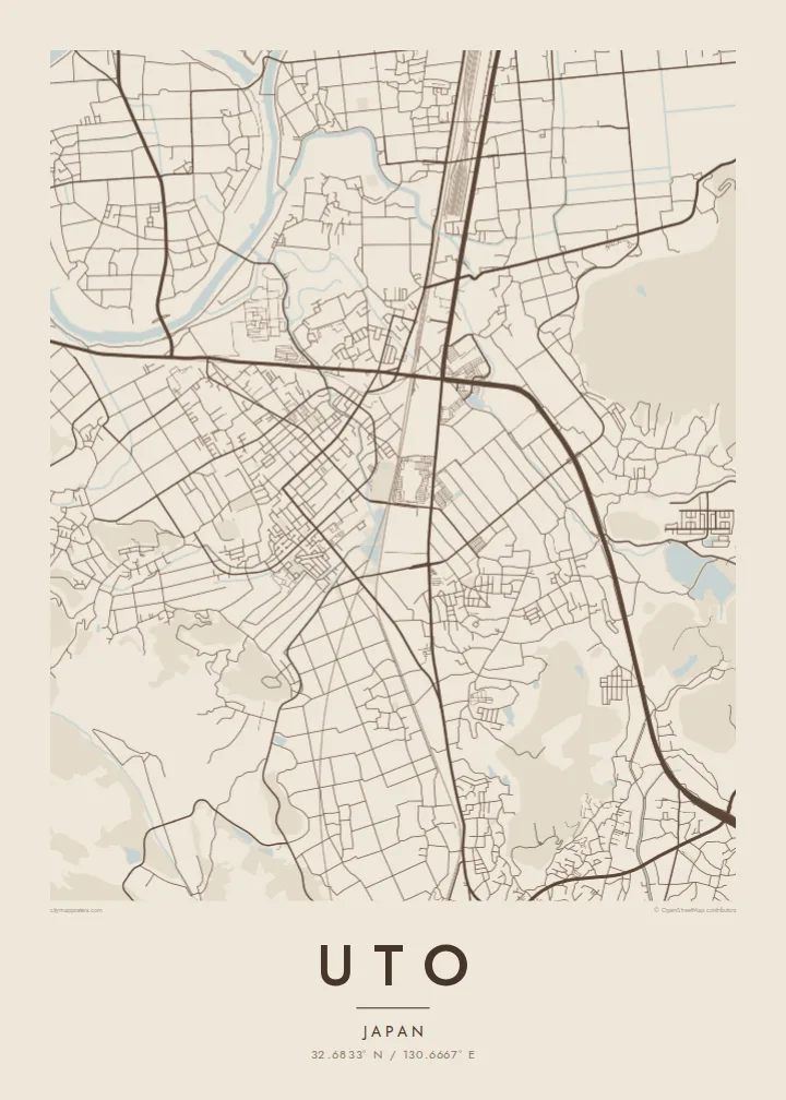 Uto map poster — Sand style