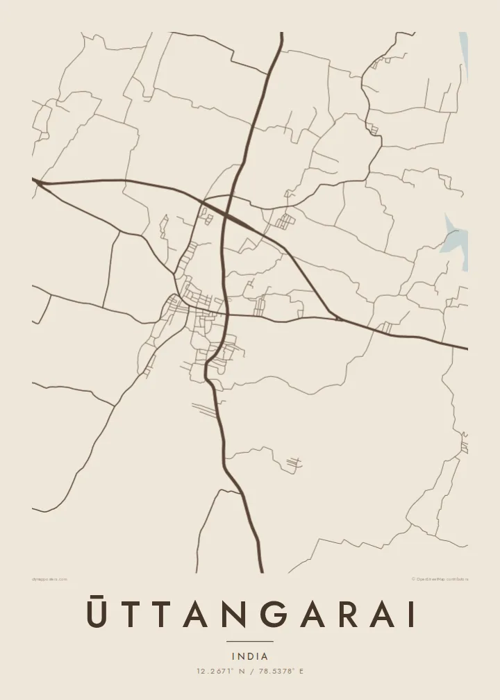 Ūttangarai map poster — Sand