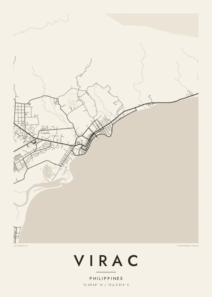 Virac map poster — Paper