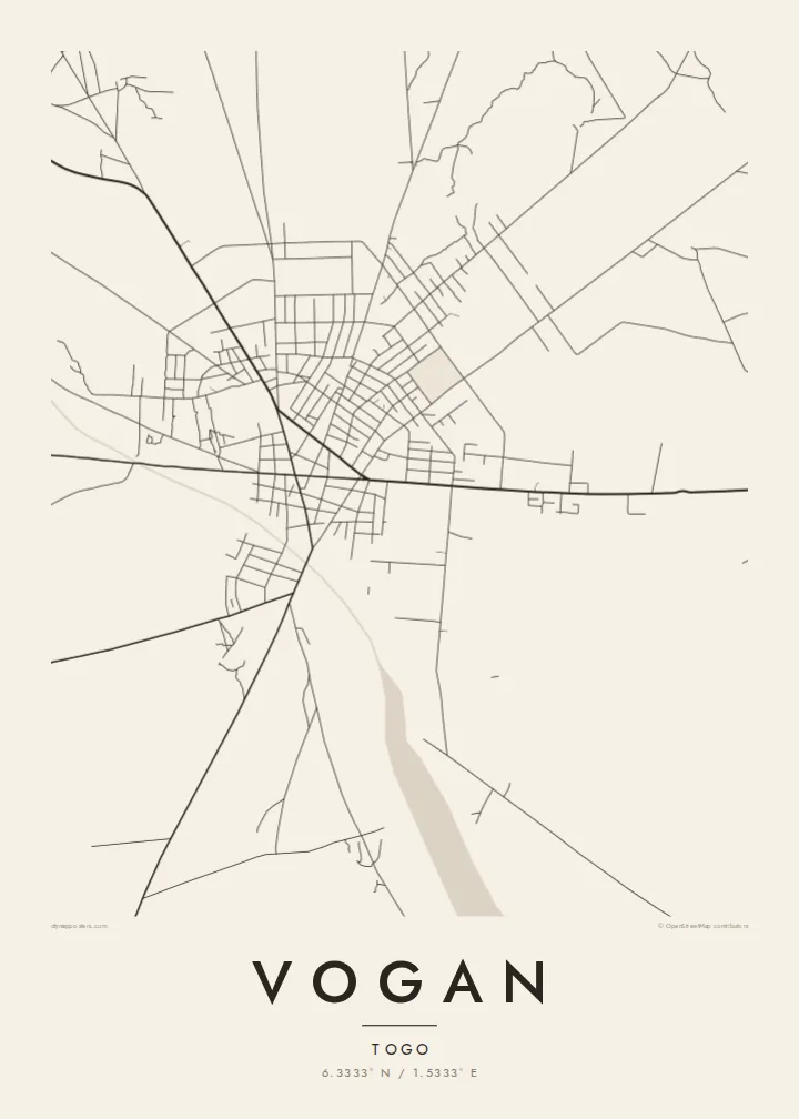 Vogan map poster — Paper
