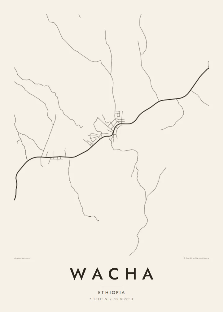 Wacha map poster — Paper