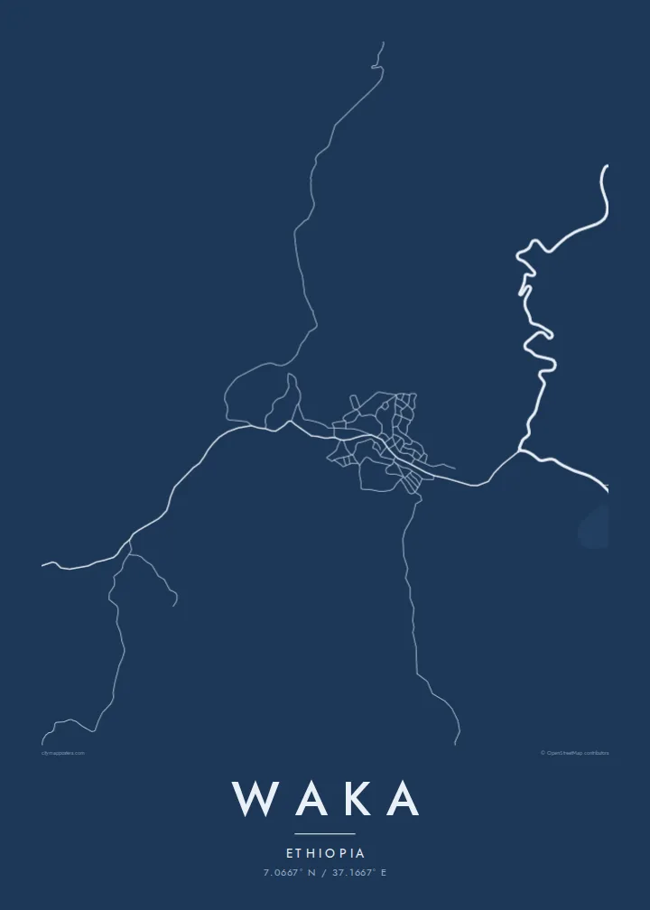 Waka map poster — Blueprint