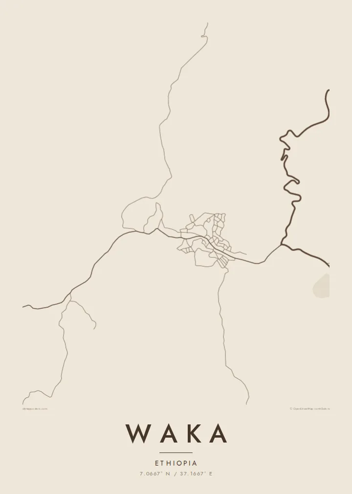 Waka map poster — Sand