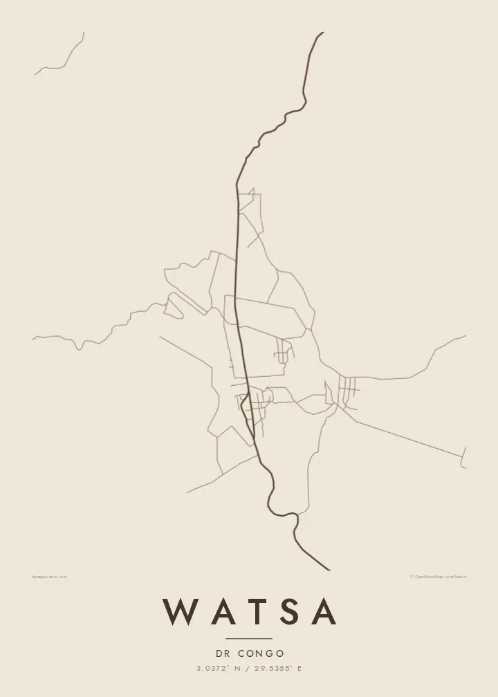 Watsa map poster — Sand