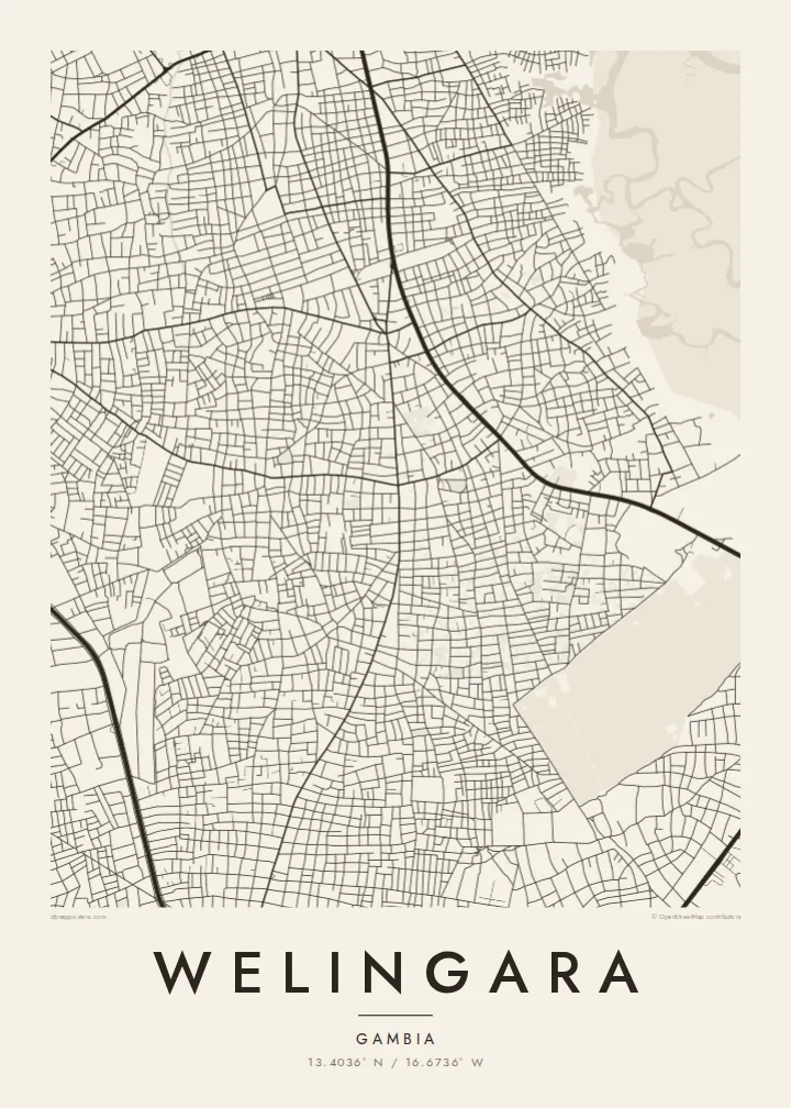 Welingara map poster — Paper