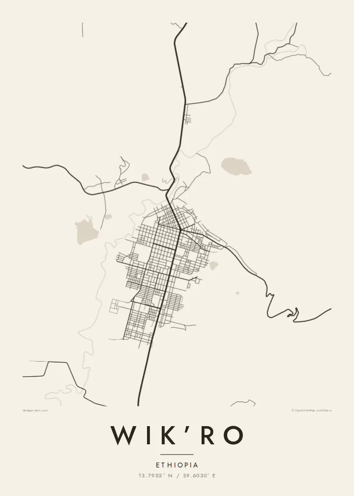 Wik’ro map poster — Paper style