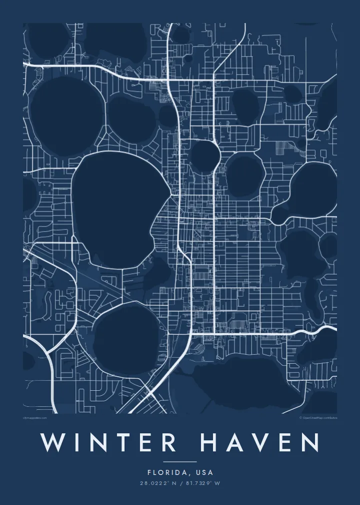 Winter Haven map poster — Blueprint