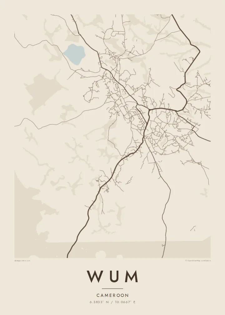 Wum map poster — Sand