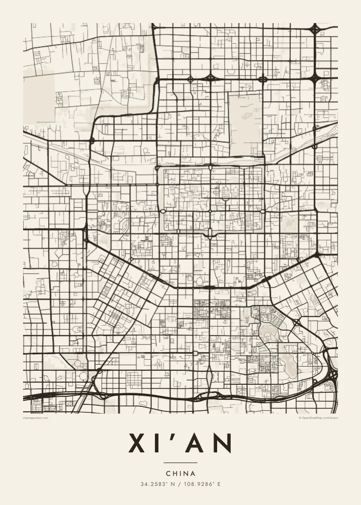 Xi’an map poster — Paper