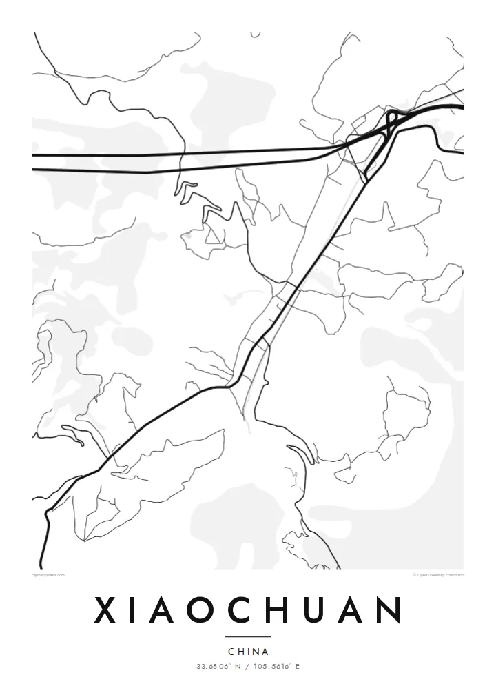 Xiaochuan map poster — Classic