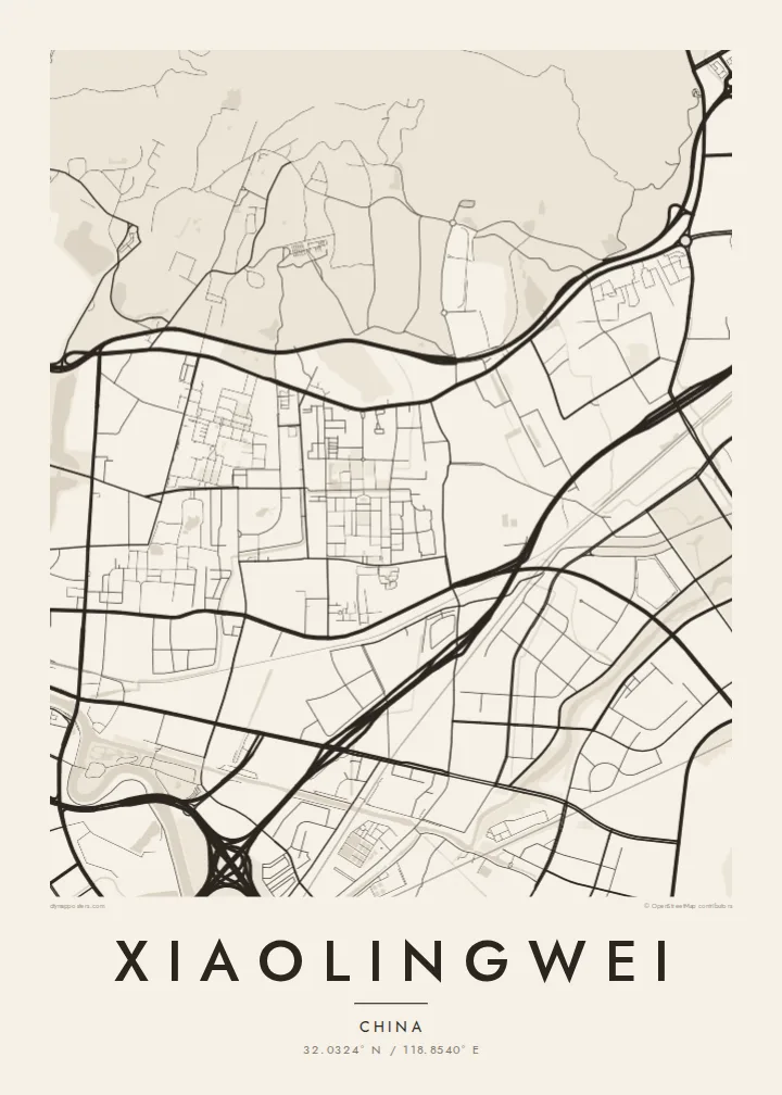 Xiaolingwei map poster — Paper style