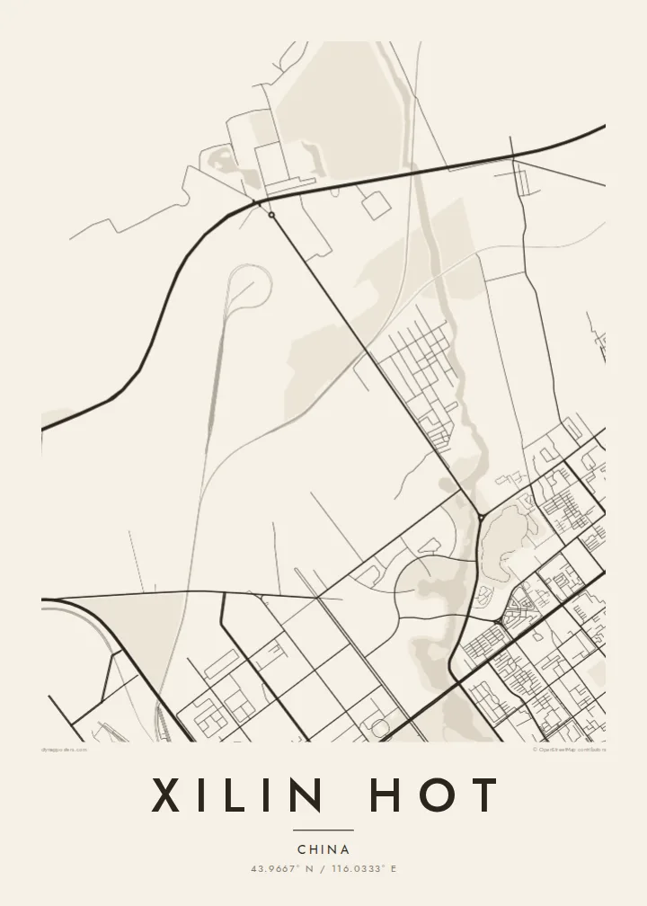 Xilin Hot map poster — Paper style