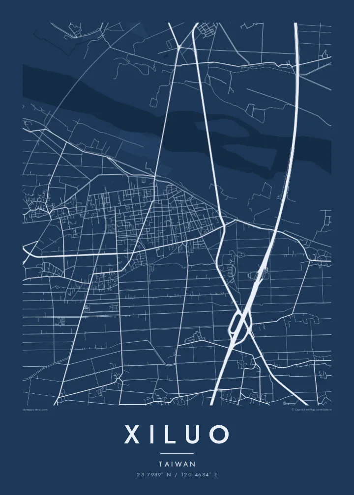 Xiluo map poster — Blueprint