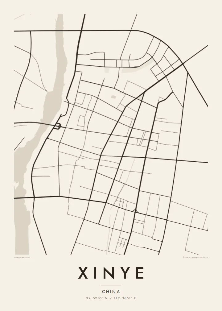 Xinye map poster — Paper