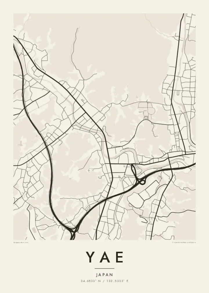 Yae map poster — Paper style