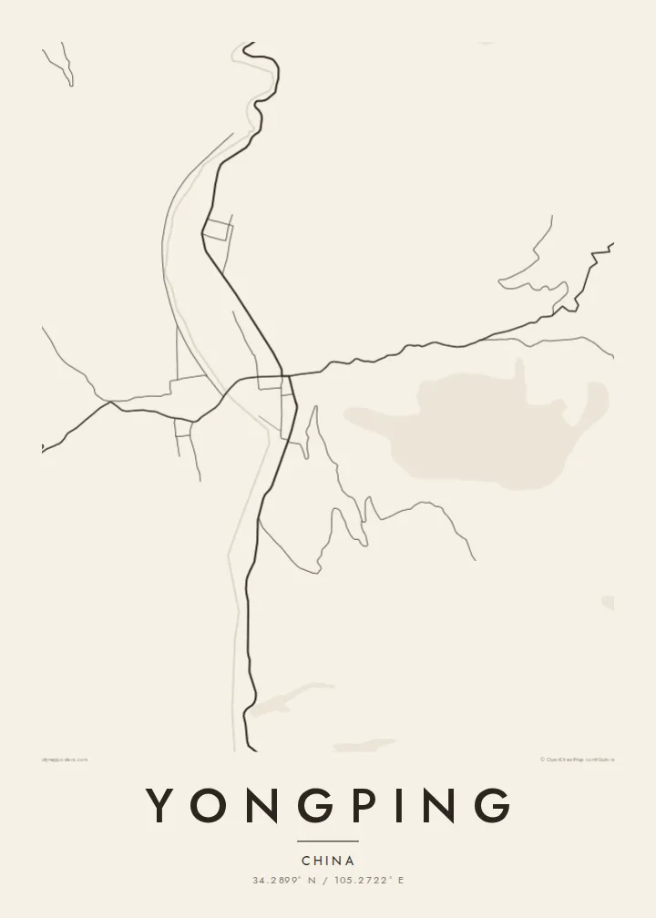 Yongping map poster — Paper
