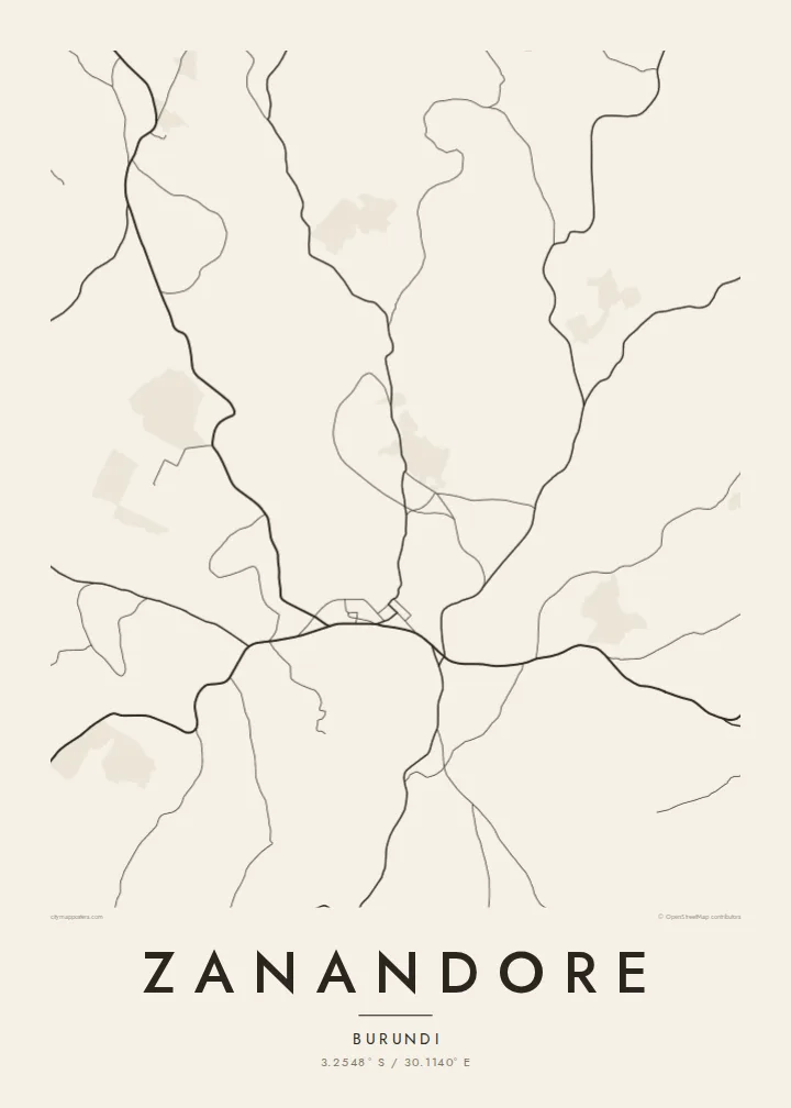 Zanandore map poster — Paper