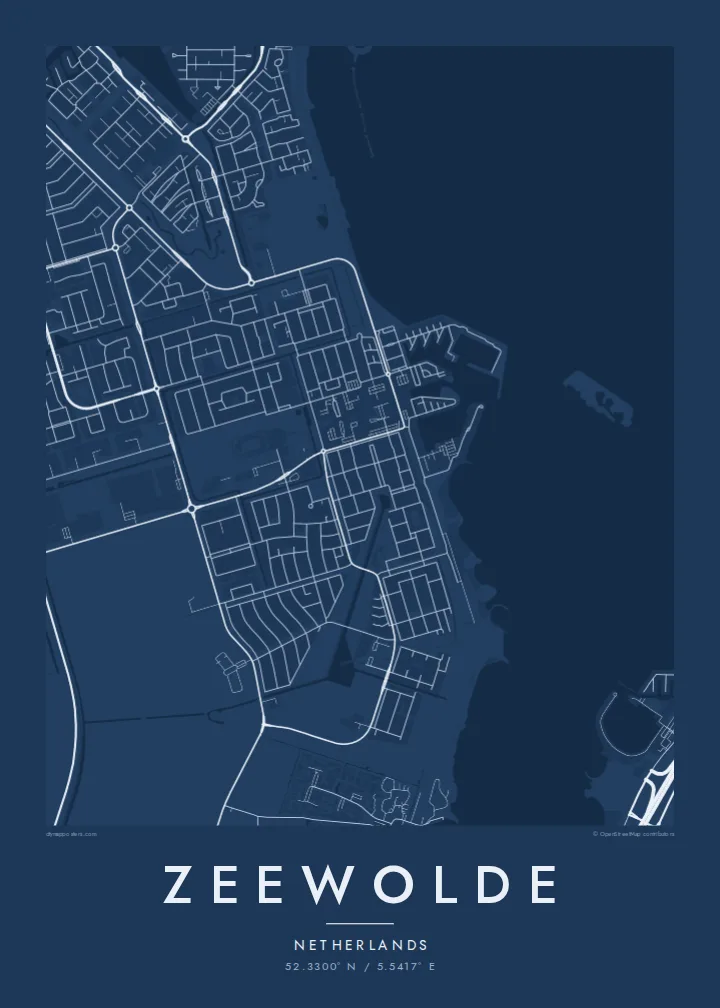 Zeewolde map poster — Blueprint