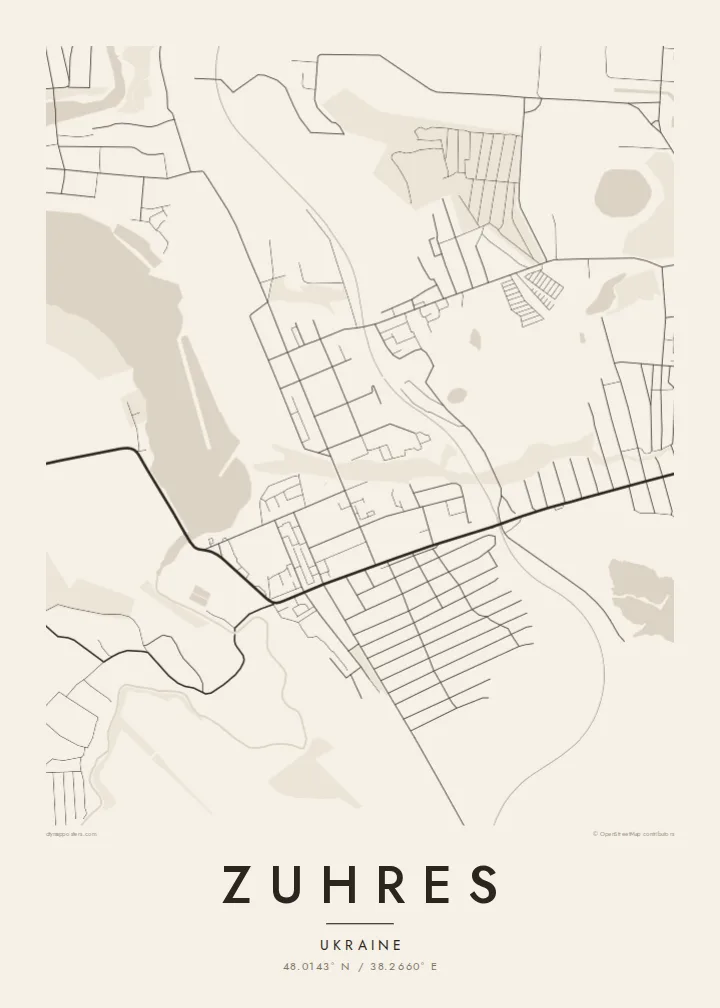 Zuhres map poster — Paper
